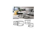 Vicco Couchtisch Montreal Weiß Marmor-Optik 77 x 40 cm Wohnzimmertisch 2er-Set