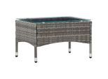 vidaXL Couchtisch Grau 60x40x36 cm Poly Rattan