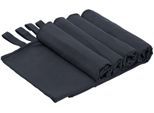 Handtücher OTTO HOME "Leoa, diverse Größen, Sporthandtuch, Reisehandtuch, Strandtuch", anthrazit, B:100cm L:50cm, Microfaser, Obermaterial: 88% Polyester, 12% Polyamid, Handtücher, sehr leicht, kompakt, schnelltrocknend, Mikrofaser mit Kontrastnaht
