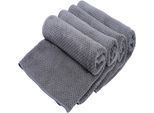 Handtücher OTTO HOME "Parris, diverse Größen, ideal als Sporthandtuch, Reisehandtuch", anthrazit, B:140cm L:70cm, Microfaser, Mikrofaser, Handtücher, sehr leicht, kompakt, schnelltrocknend, Mikrofaser, mit Waffelmuster