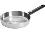 Bratpfanne WOLL "Logic Steel", silberfarben, schwarz, H:5cm Ø:24cm, Pfannen, Bratpfanne, 5-Schicht-Aufbau