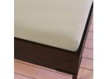 Spannbettlaken KAYORI "Saiko", beige (sand), B:160cm L:220cm, Jersey-Elasthan, Obermaterial: 97% Baumwolle, 3% Elasthan (LYCRA), Bettlaken, Spannbettlaken, Bio-Baumwolle