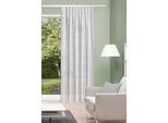 Gardine HOME WOHNIDEEN "NIKA" Gr. 1, beige (natur), B:135cm H:245cm, Polyester, Gardinen, Gardine, Kombibandschal,Leinenstruktur,Scherli