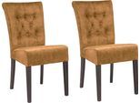 Esszimmerstuhl HOME AFFAIRE "Queen BESTSELLER", gold (goldgelb, wenge), B:46cm H:93cm T:64cm, Polyester, Stühle, Esszimmerstuhl, Polsterstuhl mit Knopfheftung, 2er, 4er oder 6er Set