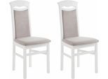 Home affaire Esszimmerstuhl "Franz" (Set) 2 Stk.strapazierfähige Microfaser, Gestell Buche natur oder weiss, Holzstuhl