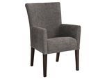 Esszimmerstuhl HOME AFFAIRE "King", grau (graubraun, buche wenge), B:60cm H:92cm T:65cm, 100% Polyester, Stühle, Esszimmerstuhl, Polsterstuhl, Armlehnstuhl, Gestell Massivholz