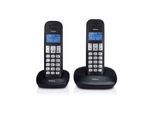 Profoon PDX-1120 DECT-Telefon mit 2 Mobilteilen schwarz