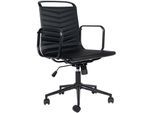 CLP Bürostuhl ergonomisch Kunstlederbezug Bakers, Schreibtischstuhl höhenverstellbar mit Kippmechanik und Rollen, bis 150 kg belastbar