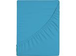 Spannbettlaken BELLANA "bellana premiumstretch", türkis, 1 Stk., Jersey-Elasthan, 180-200x200-220 18-35cm, Jersey-Elasthan, Obermaterial: 95% Baumwolle, 5% Elasthan, Bettlaken, Spannbettlaken, super elastisch