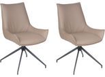 Esszimmerstuhl HOME AFFAIRE "Firenze", grau, schwarz, grau, B:58cm H:91cm T:63cm, Leder, Stühle, Esszimmerstuhl, Drehstuhl Firenze grey