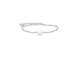 Armband THOMAS SABO "Herz mit Kugeln" Gr. 19, silber (silberfarben), Armbänder, Damen, 19, Silber 925 (recycelt), Armband