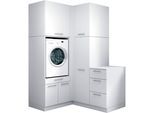 Mehrzweckschrank-Set LAUNDREEZY "Laundreezy, 5-tlg. Mehrzweckschrank-Set B/H/T 150/238/68 cm", weiß matt, B:150cm H:238cm T:68cm, Holzwerkstoff, Kastenmöbel-Sets, Breite 150 cm, Soft-Close-Funktion, höhenverstellbare Füße