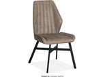 Esszimmerstuhl OMG DESIGN "Albany", truffle, schwarz, B:51cm H:96cm T:63,5cm, Polyester, Stühle, Esszimmerstuhl, Esszimmerstuhl, pflegeleichter Bezug
