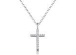 Kette mit Anhänger ENGELSRUFER "Kreuz", silber (silber, 925), Halsketten, Damen, Silber 925 (Sterlingsilber), L: 42, mit Zirkonia (synth.)