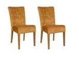 4-Fußstuhl HOME AFFAIRE, orange (natur geölt, golden orange 5508, natur, amour 5508), B:46cm H:93cm T:64cm, Massivholz, Polyester, Stühle, vertikale Nähte in der Rückenlehne