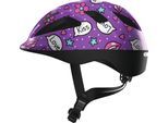 Kinderfahrradhelm ABUS "SMOOTY 2.0" Gr. S, rosa (lila kisses), Helme, Kinder, S Kopfumfang: 45cm - 50cm