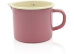Milchtopf KRÜGER, rosa, H:11cm Ø:12cm, Töpfe, Literskala, 1 Liter, für Induktions-Kochfelder geeignet
