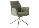 Esszimmerstuhl MCA FURNITURE "DIVERIA", grün (olive, edelstahl, olive), B:64cm H:90cm T:66cm, Polyester, Stühle, Esszimmerstuhl, (2er-Set) 4-Fuss-Stuhl,drehbar 360,belastbar 120 kg,Sitzhöhe ca. 50cm
