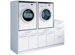 Mehrzweckschrank-Set LAUNDREEZY "Laundreezy, 3-tlg. Mehrzweckschrank-Set B/H/T 186/162/68 cm", weiß matt, B:186cm H:162cm T:68cm, Holzwerkstoff, Kastenmöbel-Sets, Breite 186 cm, Soft-Close-Funktion, höhenverstellbare Füße