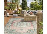 Teppich THE CARPET "Palma", pink, B:80cm H:4mm L:150cm, Polypropylen, Teppiche, Teppich, Outdoor moderner robuster In und Outdoor Teppich