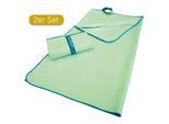 Sporthandtuch DYCKHOFF "Mikrofaser Sporttuch", grün (neo mint), B:80cm L:180cm, Microfaser, Obermaterial: 90% Polyester, 10% Polyamid, Handtücher, auch als 2er Set erhätlich