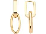 Paar Creolen LEONARDO "Ohrringe Mathilde", gold (gelbgoldfarben), Ohrringe, Damen, Edelstahl, Einhänger abnehmbar