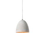 SALESFEVER Hängeleuchte "Nico", grau (betongrau, silberfarben), 1, Ø 30cm H: 120cm, Leuchten, Lampenschirm aus Beton, Hängeleuchte