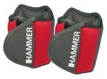 Gewichtsmanschette HAMMER "Hammer Set: Gewichtsmanschetten", grau (grau, rot), Hanteln, 1 kg