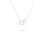 Kette mit Anhänger LIEBESKIND BERLIN "Schmuck Edelstahl Halskette The Organic Twist", rosa (edelstahlfarben, roségoldfarben), Halsketten, Damen, Edelstahl, L: 45 B: 0,7mm, B:0,7mm