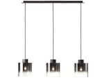 BRILLIANT Pendelleuchte "Beth", braun (kaffee, rauchglas), 3, H: 122cm, 1 Stk., Leuchten, Hängelampe 3flg Kaffee / Rauchglas, Glasleuch, Pendelleuchte