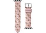 Smartwatch-Armband GUESS "Apple Strap, CS2009S2", rosa (rosa, braun), Uhrenarmbänder, Leder, Wechselarmband, Ersatzband, Leder, passend für die Apple Watch