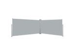 vidaXL Ausziehbare Seitenmarkise 160x600 cm Grau