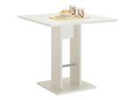 Carryhome Esstisch , Weiß , Holzwerkstoff , quadratisch , Wange, Bodenplatte , 75x74x75 cm , Esszimmer, Esstische, Esstische