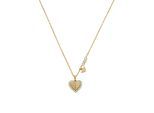 Kette mit Anhänger EMPORIO ARMANI "Schmuck Geschenk Silber 925 Halsschmuck Herz", gold (gelbgoldfarben, kristallweiß), Halsketten, Damen, Silber 925 (Sterlingsilber), L: 42 B: 1mm, mit Zirkonia (synth.), B:1mm