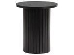 Xora Beistelltisch, Schwarz, Holz, Holzwerkstoff, Eiche, furniert, rund, rund, 40x45x40 cm, Wohnzimmer, Wohnzimmertische, Beistelltische