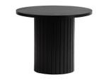 Xora Beistelltisch, Schwarz, Holz, Holzwerkstoff, Eiche, furniert, rund, rund, 50x40x50 cm, Wohnzimmer, Wohnzimmertische, Beistelltische