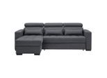 Carryhome Ecksofa, Graphit, Kunststoff, 3-Sitzer, Füllung: Schaumstoff, Ottomane links, seitenverkehrt montierbar, L-Form, 240x179 cm, Stoffauswahl, Schlafen auf Sitzhöhe, Wohnzimmer, Sofas & Couches, Wohnlandschaften, Ecksofas
