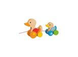 Goki Wooden Pull Animal Family Duck