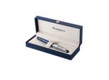Waterman Expert Deluxe Rollerball, Metall und blaue Lackierung mit palladiumbeschichteten Zierteilen, Feine Spitze