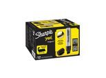Sharpie Pro Magnum Permanentmarker, Keilspitze 9,8/14,8mm, schwarz, 12 Stück