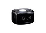 Lenco CR-12BK - FM Clock Radio with Night Light - Black - FM - 3D Sound - schwarz