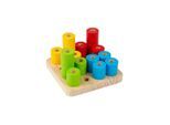 Bigjigs Wooden Wobbly Peg Board 17 pcs.