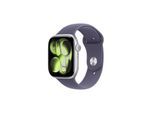 Apple Watch Series 11 GPS 46mm Silver Aluminium Case with Purple Fog Sport Band - S/M