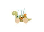 Bigjigs Wooden Push Toy Diplodocus with Bead Frame