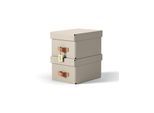 Leitz Puro Aufbewahrungsbox mit Deckel, klein, 7L, 100% Recyclingkarton, 2er-Pack, Beige