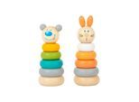 Small Foot - Wooden Stacking Tower Animal Pastel