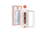 Mobile Origin Orange Screen Guard iPhone 15 with easy applicator - 2 pack
