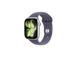 Apple Watch Series 11 GPS + Cellular 46mm Silver Aluminium Case with Purple Fog Sport Band - M/L