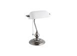 EGLO BANKER desk lamp white/smoky nickel