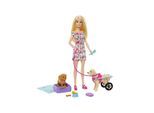Barbie Doll with Pup and Dog in a Wheelchair